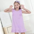 thumbnail image 2 of Robe Unie Sans Manches pour Tout-Petites Filles - Robe de Fête de Danse Douce et Respirante au Design Tendance, 2 of 6