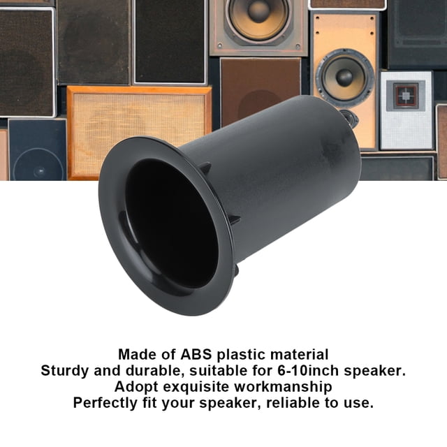 Tube d'Inversion pour Haut-Parleur Subwoofer Noir Durable, Évent de Haut-Parleur, pour Haut-Parleur de 6-10 Pouces