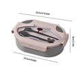 thumbnail image 3 of EGNMCR Kitchen Gadgets, Large Capacity Double Layer Compartment Lunch Box Fashionable Oval Lunch Box Portable Heatable Lunch Box Compartments No Odor Easy To Clean Plastics Bento Boxes, 3 of 9