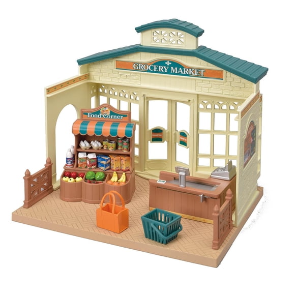 Marché de l’épicerie de Calico Critters, ensemble de jeu pour maison de poupée