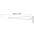 thumbnail image 2 of Unique Bargains 18cm Portable Item Nylon Cord Lanyards Hand Wrist Strap String White 20 Pack, 2 of 6