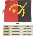 thumbnail image 2 of Couverture en Molleton Drapeau de l'Angola Jeté Peluche Duveteux Ultra Doux Réversible en Microfibre Flanelle Couvertures 60"x50 Pouces, 2 of 4