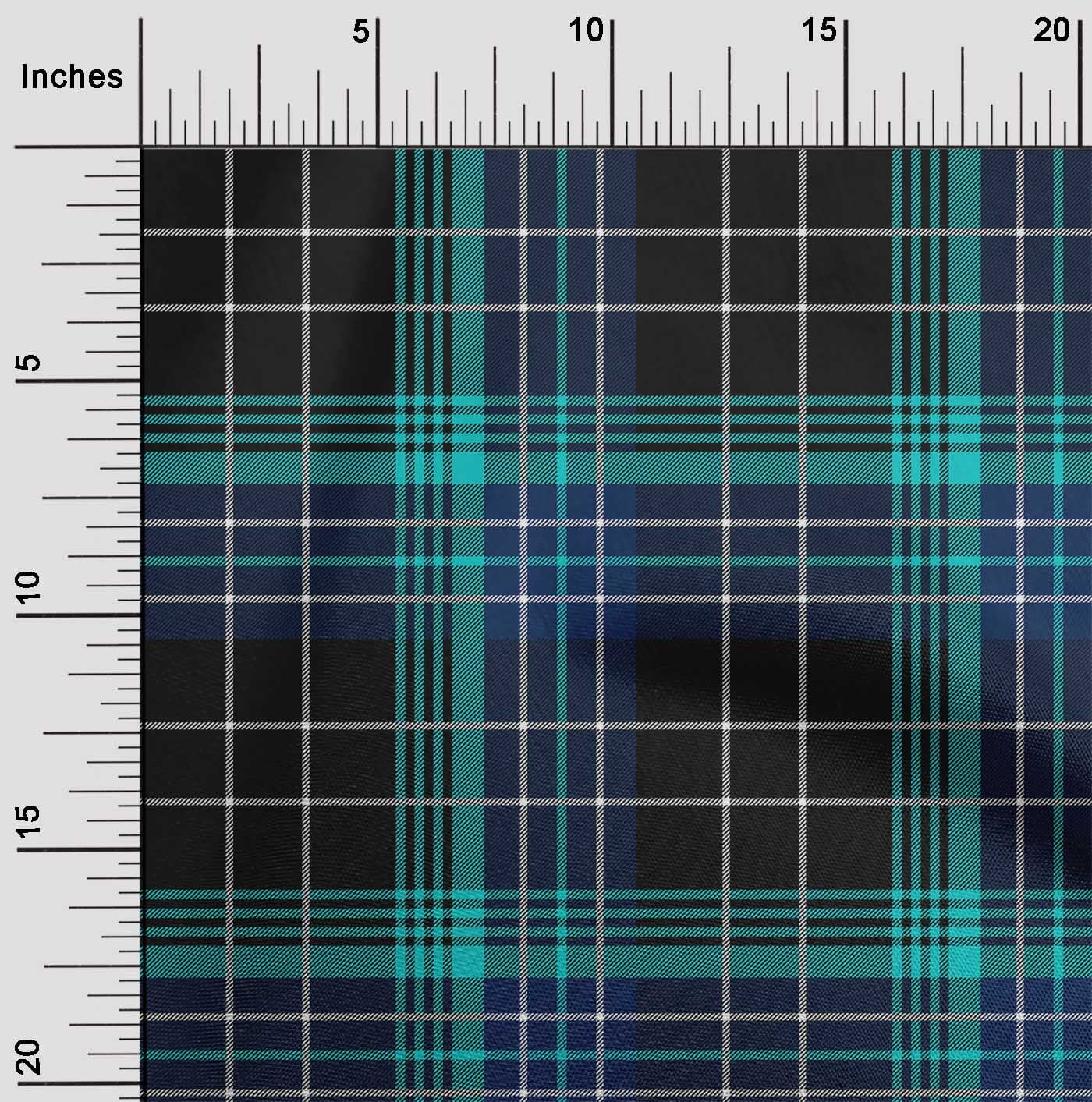 oneOone Cotton Flex Fabric Tartan Check Print Fabric By Yard 40 Inch Wide