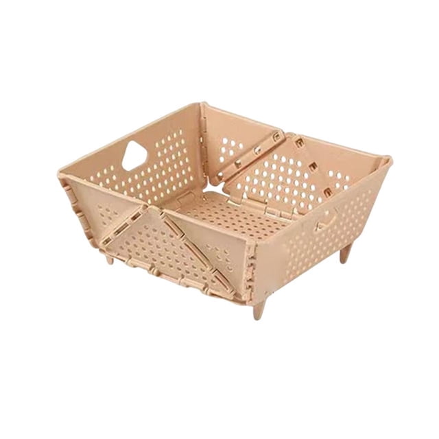 Home Kitchen Item Clearance Deals!Pcksrro Thickened Vegetable Fruit Basket Plastic Multifunctional Kitchen Storage Basket Folding Storage