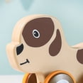 thumbnail image 4 of F Children Wooden Drag Wagon Pull Rope Toy Animal Cart Sensory Educational Fine Motor Skills Development Learning Walking Companion For Kids, 4 of 5