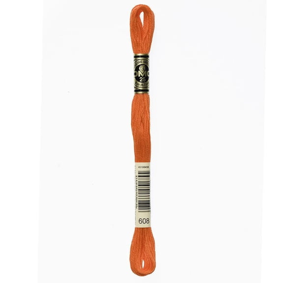 DMC à 6 brins fil à broder en coton, 8 m (8.7 yd), orange