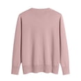 thumbnail image 4 of VgaVtl Long Sleeve Womens Sweaters Plus Size Women Cardigan Sweater Knitted Button up Pink Regular Solid Color Sweaters, 4 of 6
