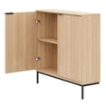 thumbnail image 4 of Nexera Slim 2-Door Storage Accent Cabinet, Natural Blonde Oak, 4 of 9