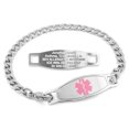 thumbnail image 1 of MedicEngraved Stainless Steel Custom Medical Alert Bracelet - 5mm Curb Link, 1 of 7