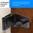 thumbnail image 4 of Black Stainless Steel Hasp Lock for Home Use Durable and Strong 2 Pieces, 4 of 9