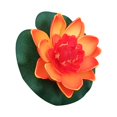 thumbnail image 2 of AMERTEER 1Pc Simulation Lotus Flower Mini Artificial Pond DIY Home Fish Tank Decoration Peach Red, 2 of 13