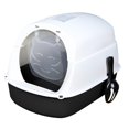 thumbnail image 4 of Toilette pour Chat avec Capuchon, Fermée, Réutilisable, Bac à Litière Amovible pour Chat, Noir, 4 of 8