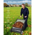 thumbnail image 2 of BeesClover 21-Inch Push Lawn Sweeper,7 Cu. Ft. Large Capacity Collection Bag,4 Spinning Brushes, Adjustable Height, Durable Steel Frame with Rubber Wheels, 2 of 6