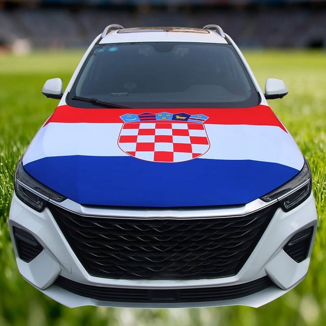 National Flag 115x160CM Car Hood Cover Flag Decorative Automobile Engine Hood Wrap for Vehicle Decoration Customized Flag