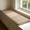 thumbnail image 2 of YYV Extra-Thick Long Rectangular Bench Cushion Non-Slip Padded Seat Pad Foam Upholstered Comfort Mat For Entryway Dining Bench Window Seat Sofa Long Stool Cushion, 2 of 7