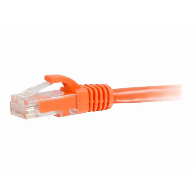 C2G 25ft Cat6a Snagless Unshielded UTP Network Patch Ethernet Cable-Orange - Patch cable - RJ-45 (M) to RJ-45 (M) - 25 ft - UTP - CAT 6a - molded, snagless, stranded - orange
