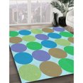 thumbnail image 3 of Ahgly Tapis Rectangulaire Lavable en Machine Vert Transitionnel, 6 Pieds x 9 Pieds, 3 of 7