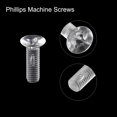 thumbnail image 4 of Unique Bargains M6x20mm Plastic Phillips Machine Screws, PC Flat Head Machine Bolts 25 Pack, 4 of 4