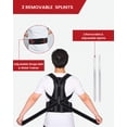 thumbnail image 5 of Hurmoya Back Brace Posture Corrector for Women and Men, Lower and Upper Back Pain Relief with 2 Removable Metal Splints Support, Adjustable Straps Belt Waist(Medium), 5 of 5
