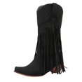thumbnail image 1 of Kcodviy Womens Boots Comfortable Pull Women's Mid on Chunky Heel Pointed Women's Mid Toe Fringed Boots Western Women's Mid Knee High Boots Mid Women's Mid Boots, 1 of 8