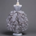 thumbnail image 4 of HNMKIU Robes pour Filles Enfants Bébé Performance Robe Pailletée Mignonne Nœud pour Fête de Noël Printemps Été Tenue Formelle, 4 of 4
