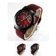 thumbnail image 3 of Transemion Montre-Bracelet pour Femmes Robe Montre Horloge Montre en Cuir Filles Cristal Montre Ronde Rouge, 3 of 6