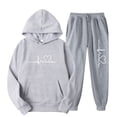 thumbnail image 1 of Weiqiqre Womens 2 Piece Outfits Sweatsuits Heart Print Hoodies Sweatshirts Joggers Pant with Drawstring, 1 of 2