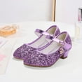 thumbnail image 2 of Wdgfv Ballerines Filles Scintillantes Fête Mary Jane Princesse Chaussures de Robe Violet 9-9,5 Ans, 2 of 6
