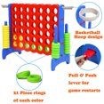 thumbnail image 2 of SDADI Jeu Géant de 33 Pouces 4-en-Ligne et Jeu de Basketball au Sol, Bleu et Rouge, 2 of 7