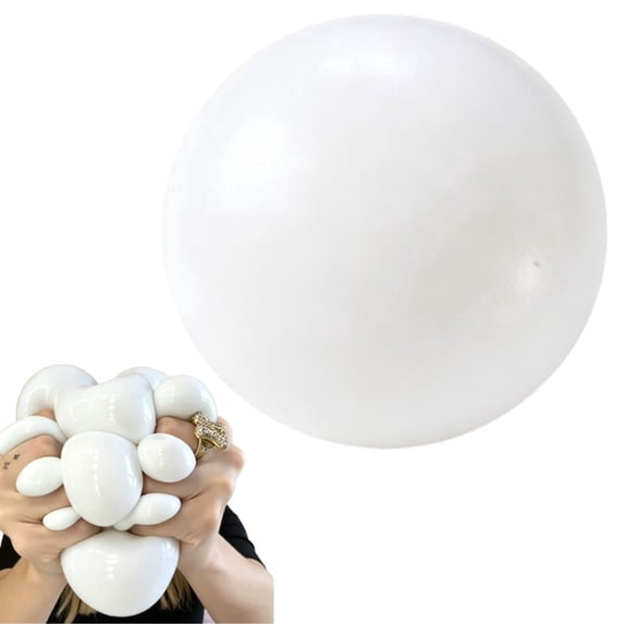 Big White Dough Ball - Ultra-Soft Slow Rising Squishy Fluid Cheese Ball , Stress Relief Fidget, Focus & Relaxation