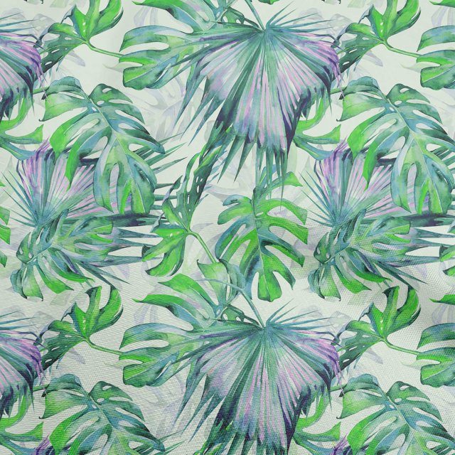 oneOone Cotton Poplin Twill Light Green Fabric Leaves Craft Projects Decor Fabric Printed By The Yard 56 Inch Wide