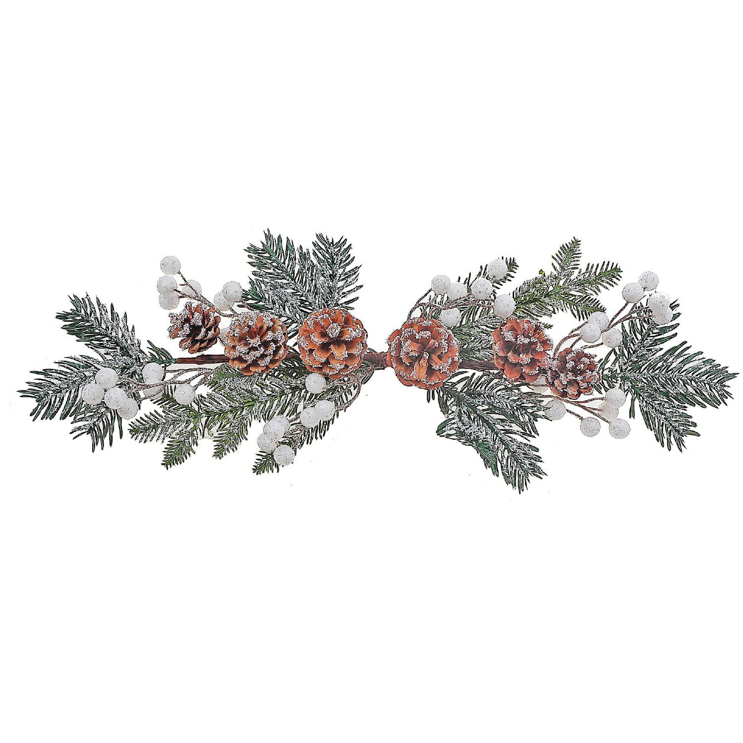Côté De Pin De Noël Et Baies Blanches Swag