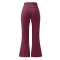 thumbnail image 3 of Innerwin Bas Couleur Unie Pantalons de Yoga pour Femmes Entraînement Taille Élastique Pantalons Simples Rouge Vin G, 3 of 6