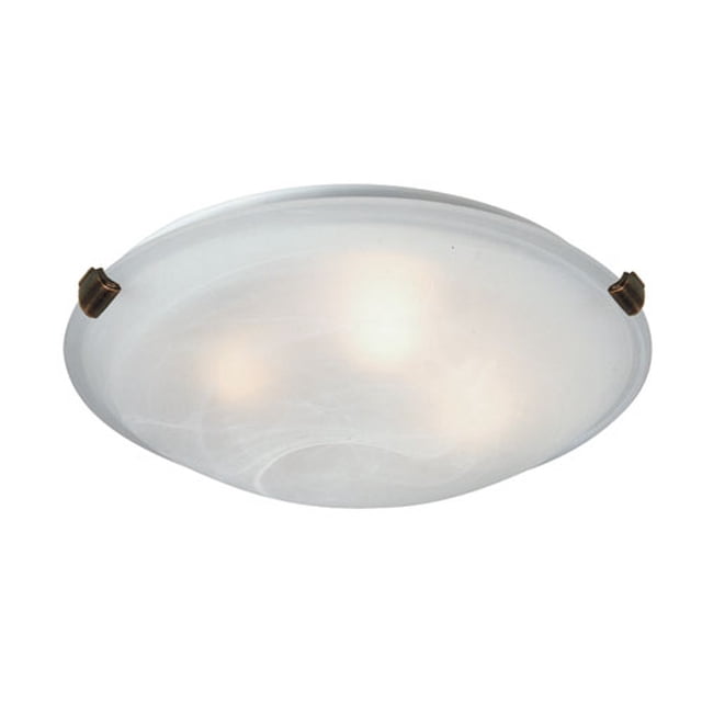 Artcraft Ava 12" 2-Light Flush Mount Ceiling Light Brunito Antique Brass AC2351SPBU