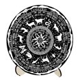 thumbnail image 4 of veasfak Calendar Dowsing Board Set Home Decoration Round Chart Mat Wiccan Altar Supplies D, 4 of 9