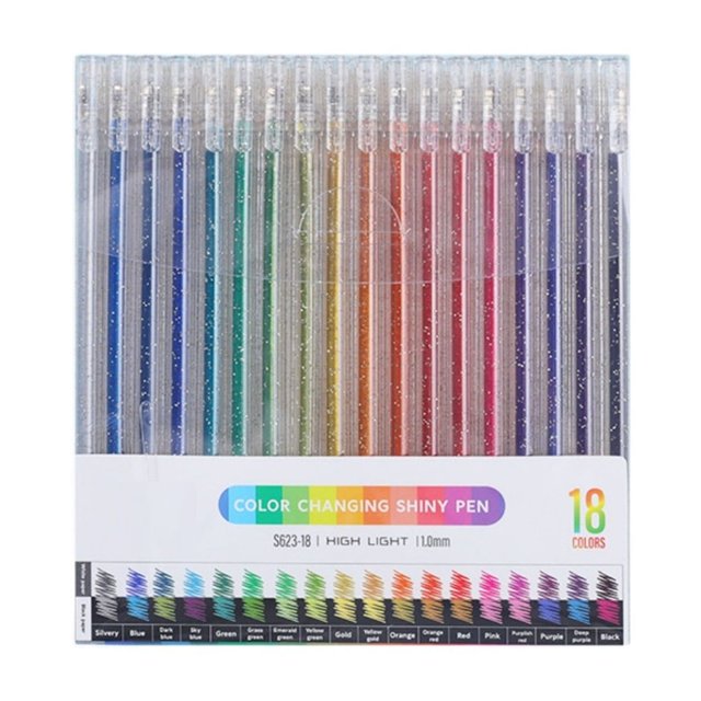 Clearance School Office Stationery Markers 1ml Glitter Pens 2024 New Glitter Gel Pens for Adult Coloring Glitter Gel Pen Set s Glitter Gel Pens for Adult Coloring Books Drawing and Doodling