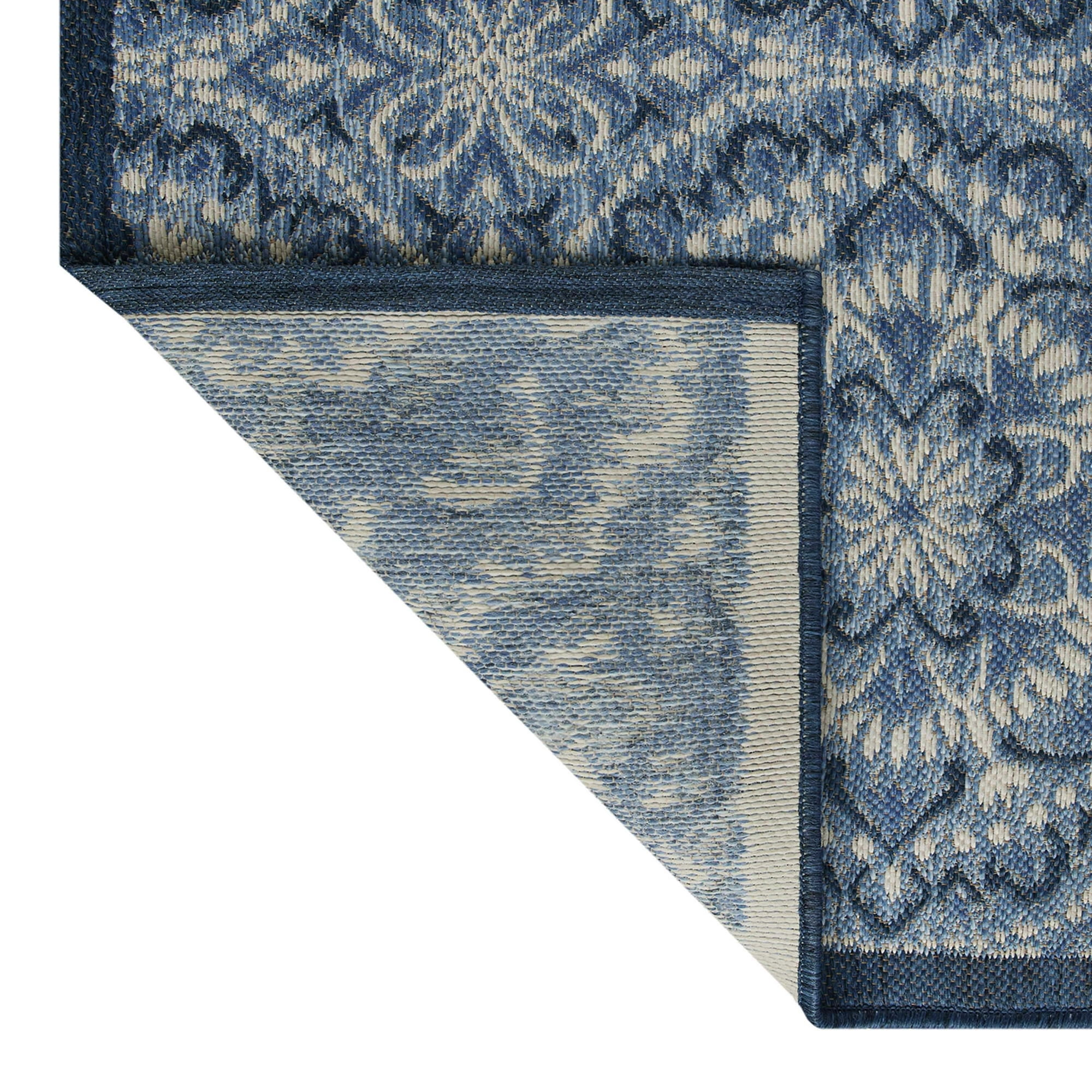Tapis extérieur à médaillons Monarque bleu 213 cm x 305 cm Better Homes & Gardens