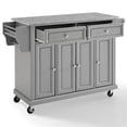 thumbnail image 3 of Pemberly Row Traditional Wood/Granite Kitchen Cart in Gray/Chrome, 3 of 8