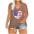 thumbnail image 1 of Birdeem Women Oversize Summer Women Printed V-Neck Tank Sleeveless Tee Plus Tops, 1 of 7