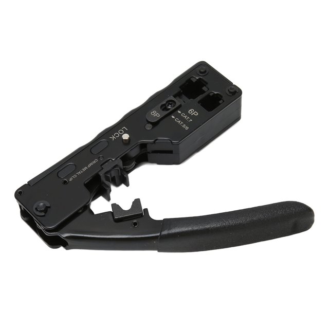 Cable Crimping Tool, Multifunction Adjustable Crimping Mode RJ45 Crimp Tool High Carbon Steel for Cat7a