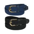 thumbnail image 1 of CTM® Ceinture Tressée Élastique Extensible (Lot de 2 Couleurs) (pour Femmes), 1 of 2