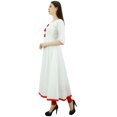 thumbnail image 1 of Bimba Kurti Ethnique de Designer pour Femmes, Robe Kurta Anarkali Évasée avec Pompon, 1 of 2