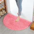 thumbnail image 1 of Non Slip Absorbent Bath Mat Bathroom Shower Rugs Semicircular Chenille Carpet, 1 of 4