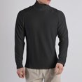 thumbnail image 2 of LUOGENLI Male T-shirts for Mens Men's High Neck T Shirt Pleated Textured Loose Long Sleeved Inner Bottom Shirt Men's Stretch Solid Color High Neck Tops Black XL, 2 of 5