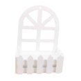 thumbnail image 2 of S SERENABLE Artificial Flower Pot Fence Wooden Picket Fence for Farmhouse Indoor Outdoor Round Head, 2 of 9