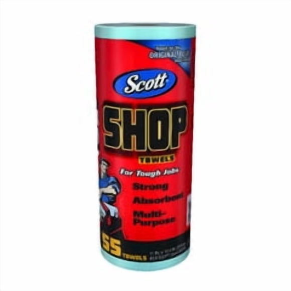 Scott® Shop Towels Original™ (75147), Original Blue Shop Towels, 9.4"x11" sheets (55 Towels/Roll)