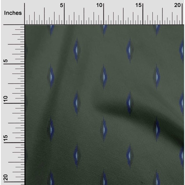 oneOone Popeline de Coton Tissu Imprimé Ikat Abstrait BTY 42 Pouces de Large