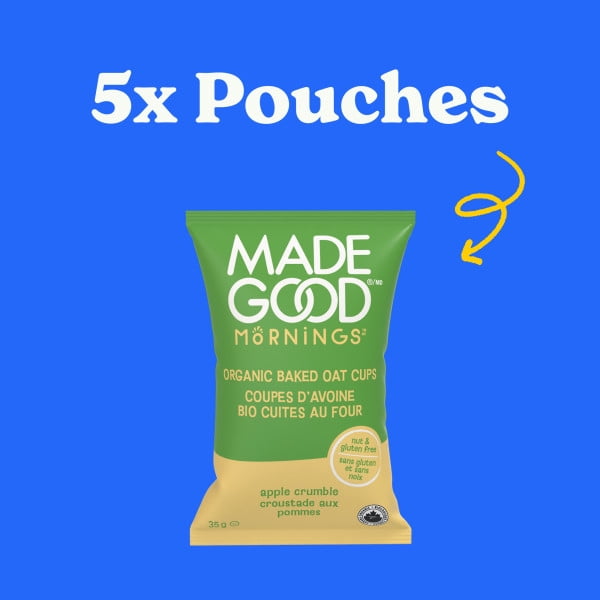 MadeGood Coupes d'Avoine Cuites au Four – Croustade aux Pommes 5 Coupes