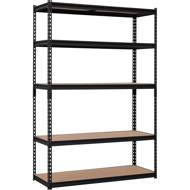 Heavy Duty Storage Shelves 5-Tier Adjustable Metal Rack - 48”D x 18”W x 72”H Garage Shelving Unit with 1500LB Capacity, Bolt-Free Assembly