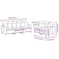 thumbnail image 4 of vidaXL 2 Piece Sofa Set with Cushions Dark Grey Fabric, 4 of 4